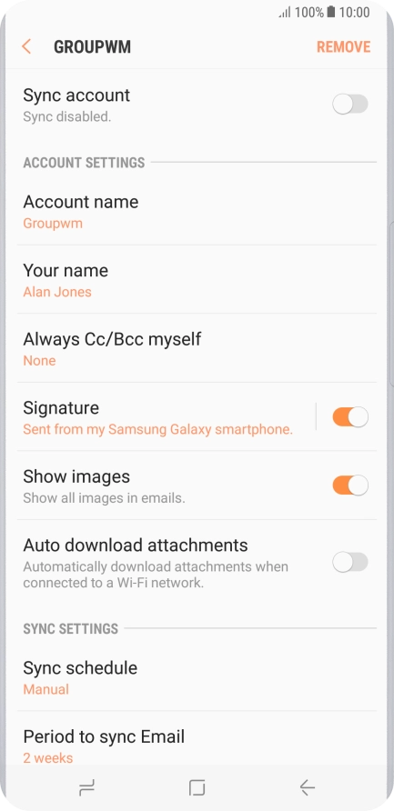 Press the indicator next to 