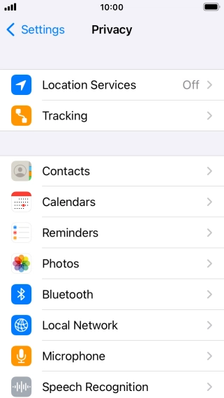 Press Location Services.