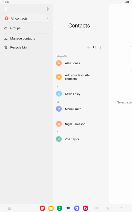 Press Manage contacts.