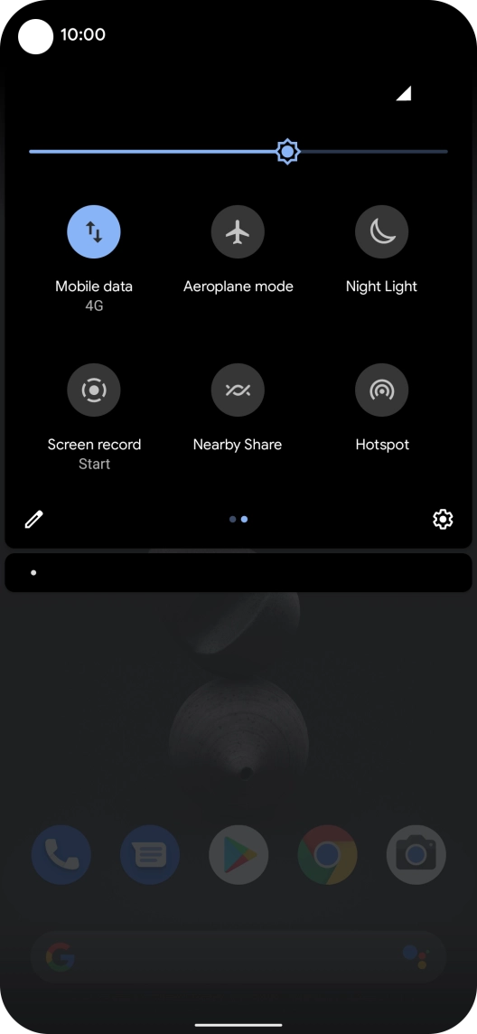 Press Aeroplane mode to turn the function on or off.