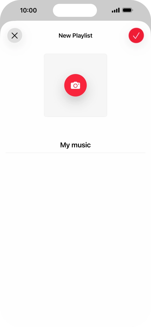 Press the confirm icon.