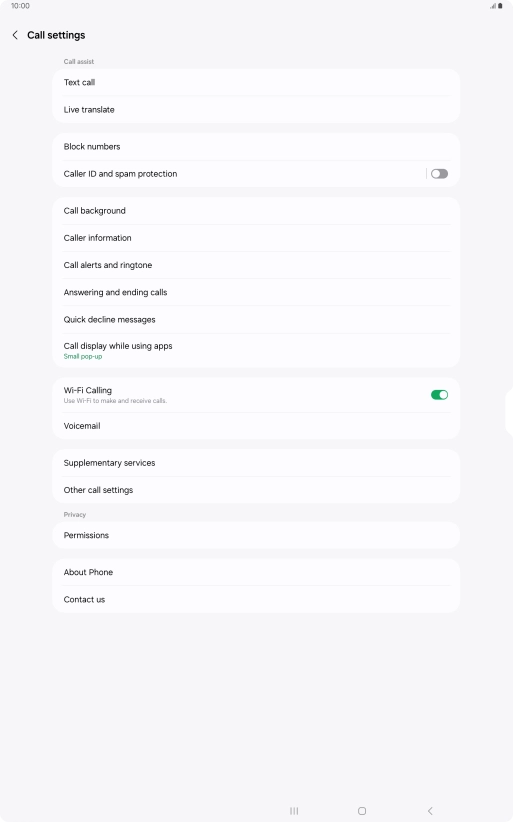 Press the indicator next to 