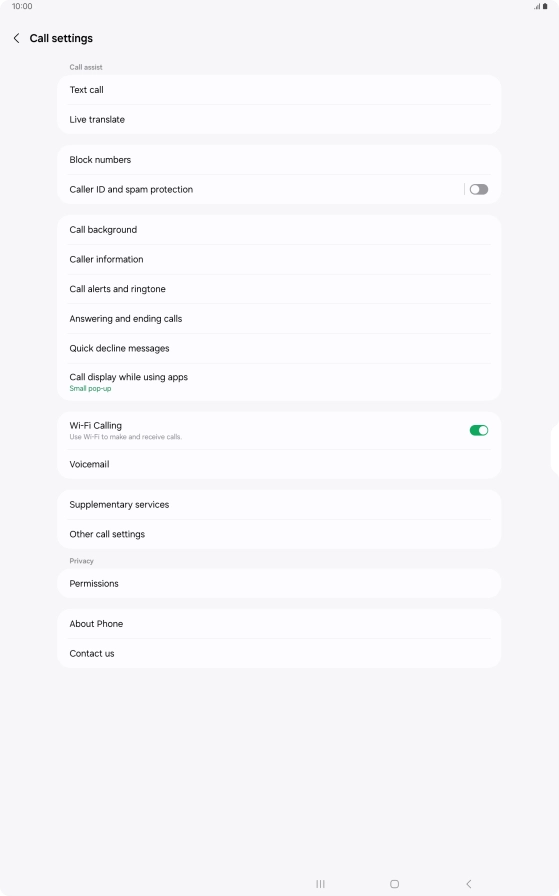 Press the indicator next to 