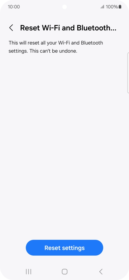 Press Reset settings.