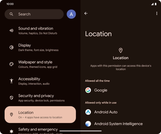 Press the required app.
