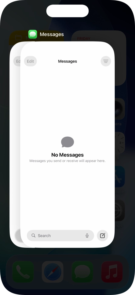 Slide upwards on the required application to end it.