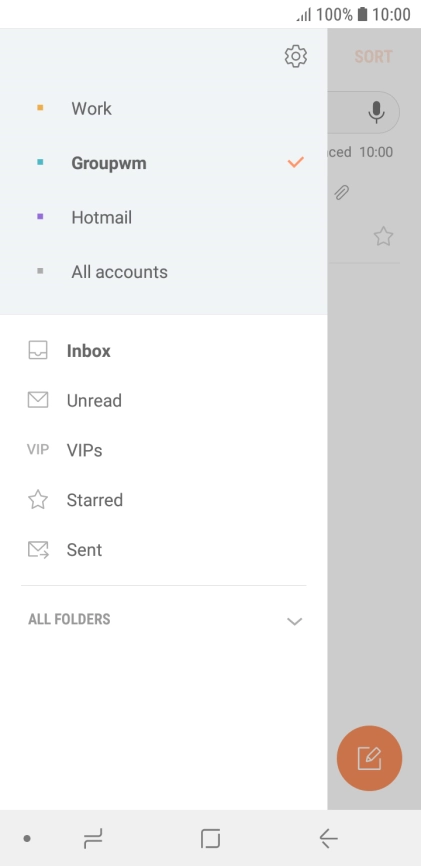 Press the settings icon.