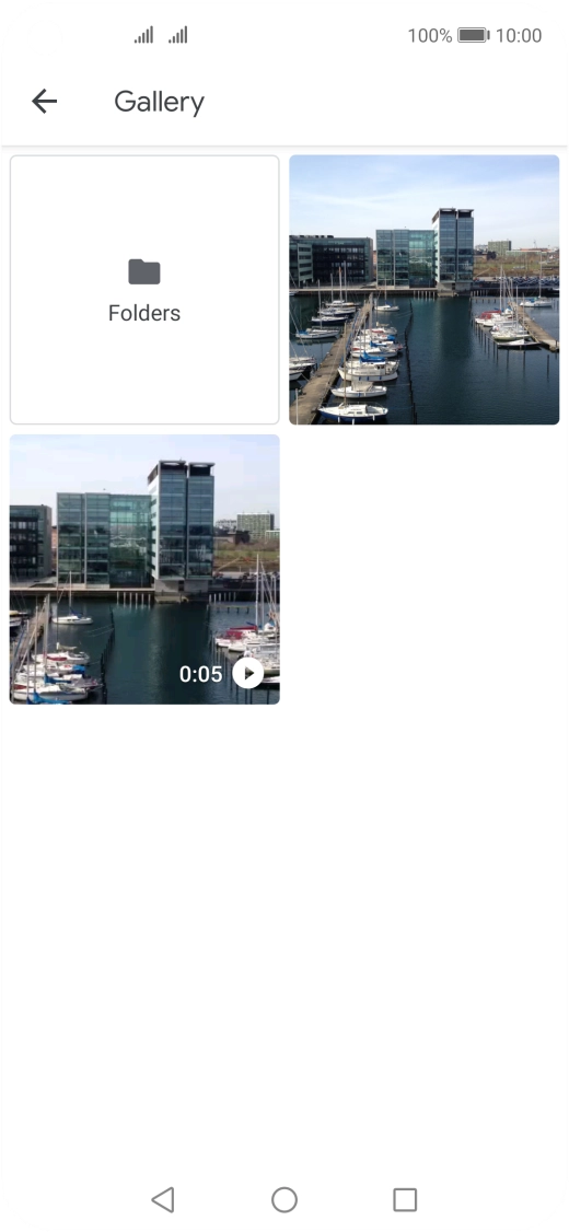 Press Folders and go to the required folder.