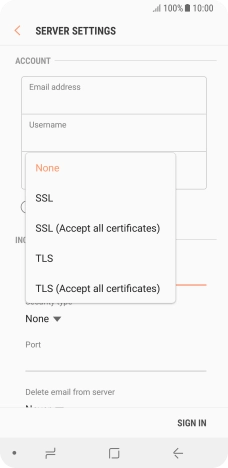 Press None to turn off the function.