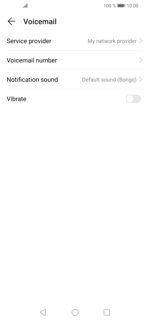 Press Voicemail number.