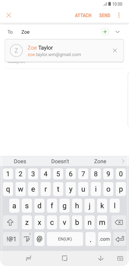 Press the required contact.