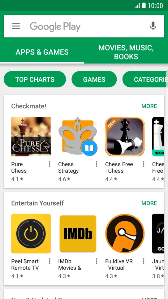 Slide your finger right starting from the left side of the screen.