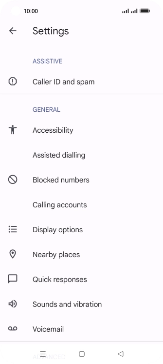 Press Calling accounts.