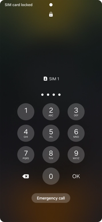 If you're asked to key in your PIN, do so and press OK. The default PIN is 1111.