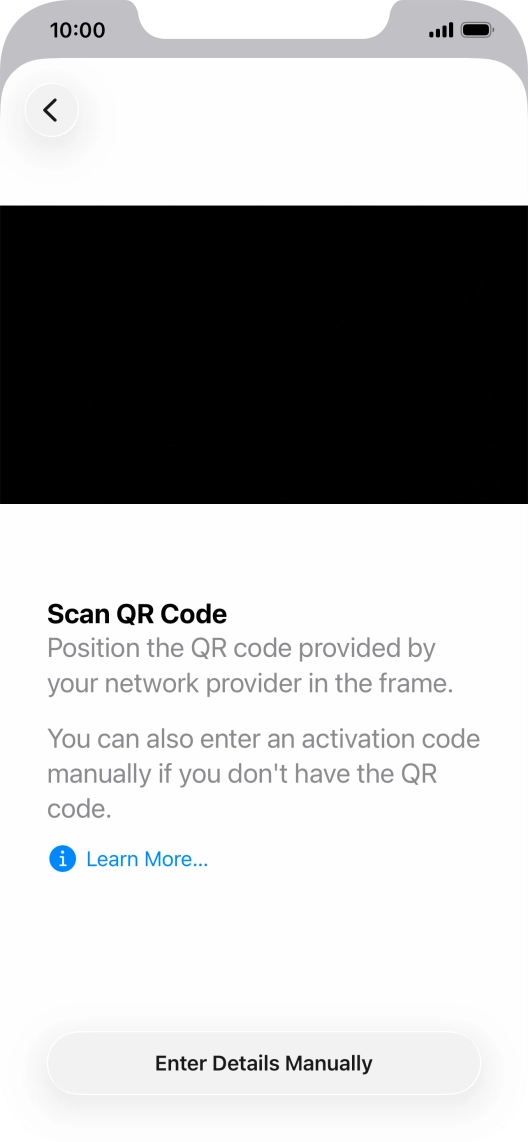 Place the QR code you've received inside the phone camera frame to scan the code.