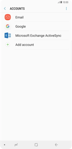 If this screen is displayed, you email account has been recognised and set up automatically. Follow the instructions on the screen to key in more information and finish setting up your phone.