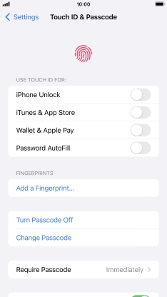 Press Turn Passcode Off and key in the phone lock code.