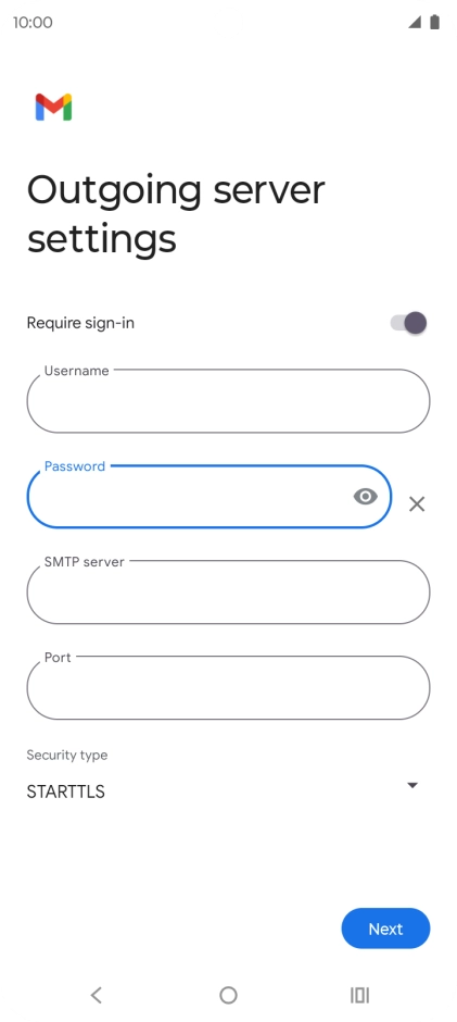 Press the field below 