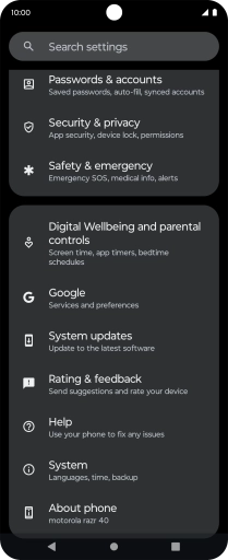 Press System updates.