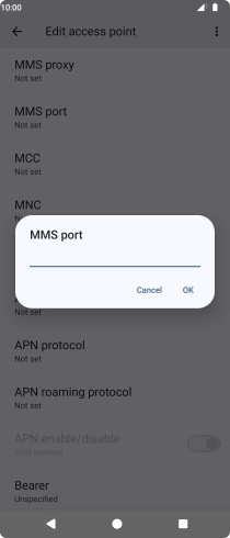 Key in 8080 and press OK.