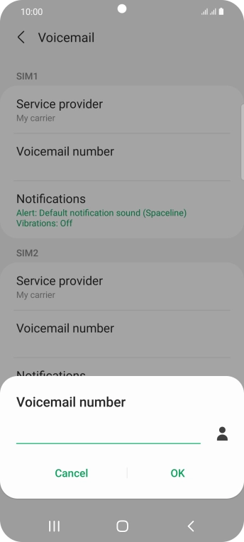 Key in +447953222222 and press OK.