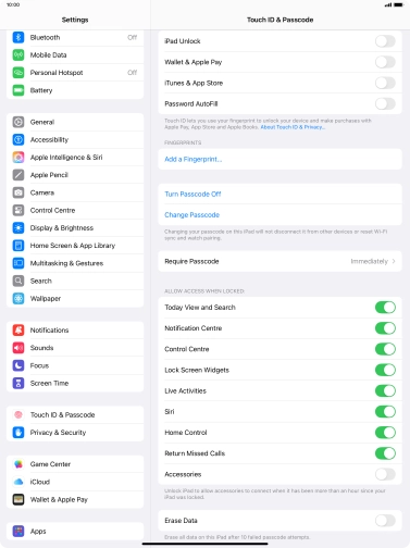 Press the indicator next to 