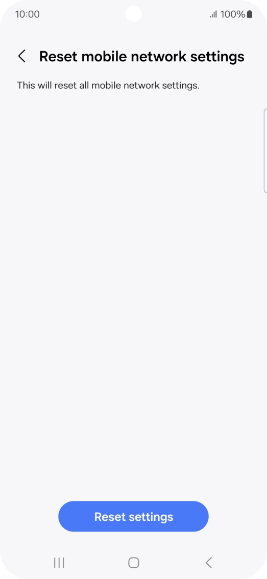 Press Reset settings.
