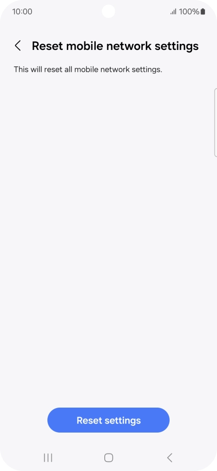 Press Reset settings.