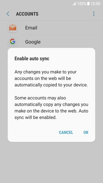 Press OK to turn on the function.