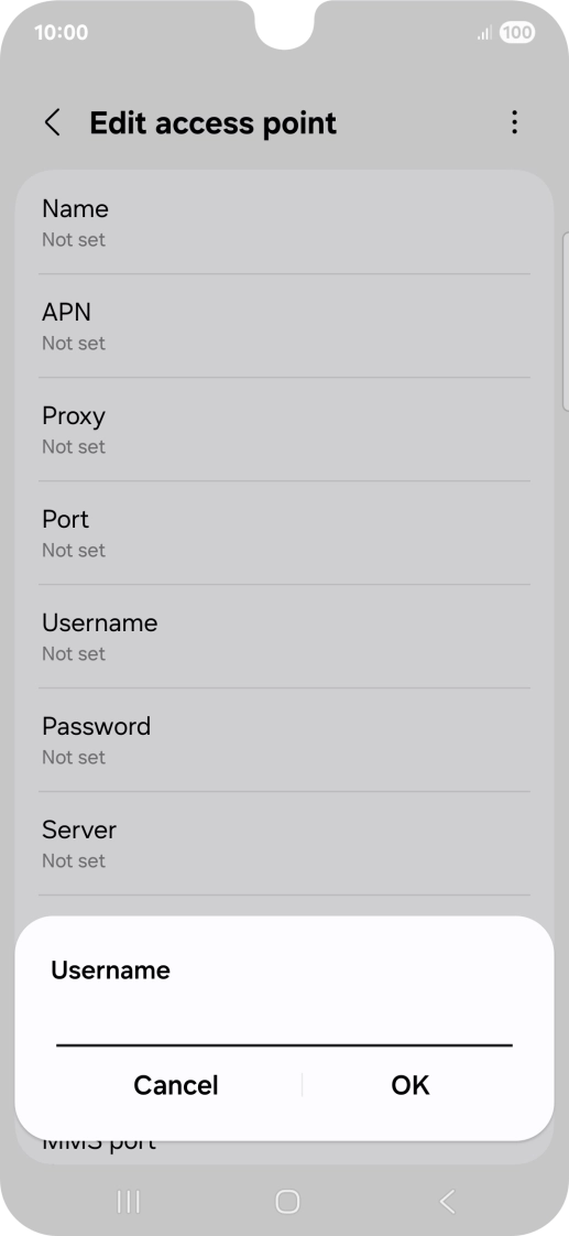 Key in eesecure and press OK.