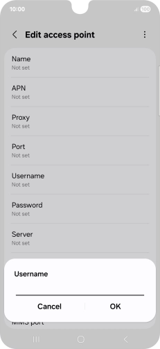 Key in eesecure and press OK.