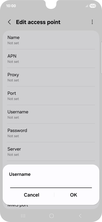 Key in eesecure and press OK.