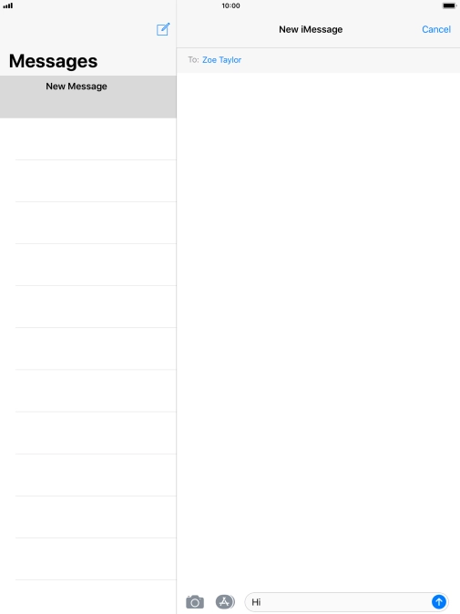Press the send icon.