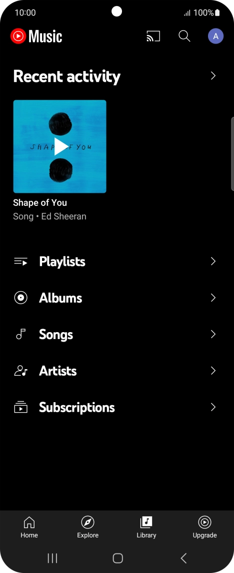 Press the required category and go to the required audio file.