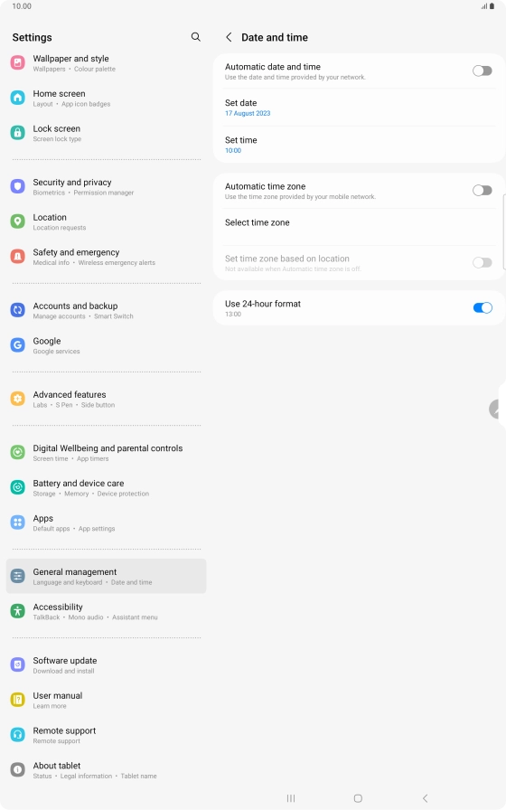 Press the indicator next to 