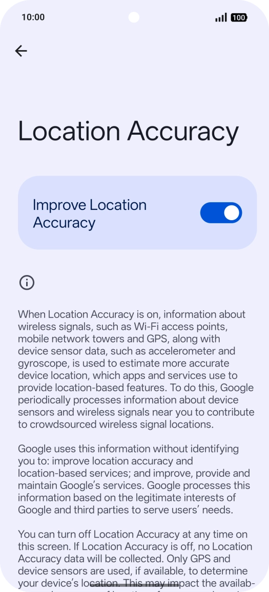 If you press the indicator next to 