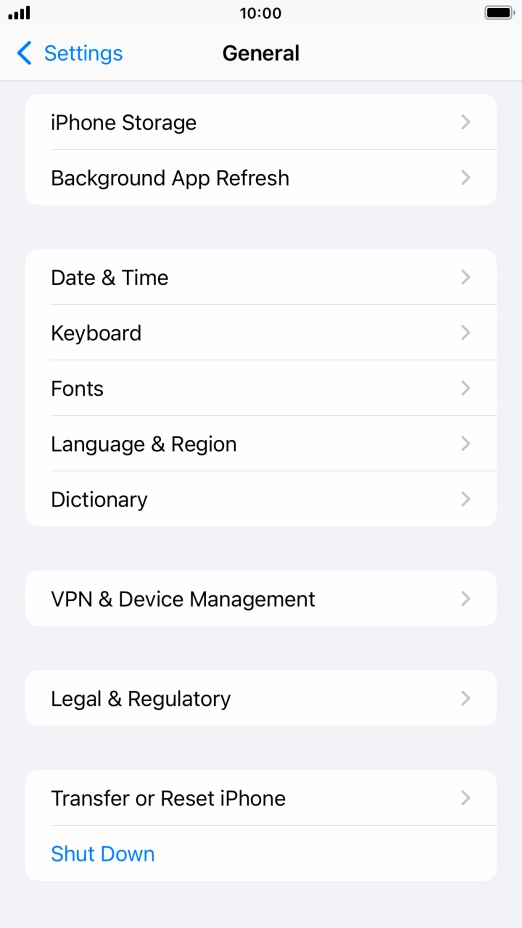 Press Transfer or Reset iPhone.