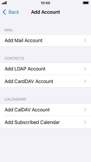 Press Add Mail Account.