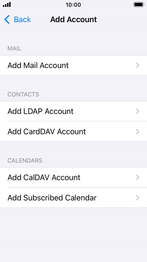 Press Add Mail Account.