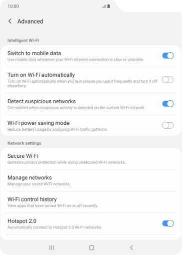 Press the indicator next to 