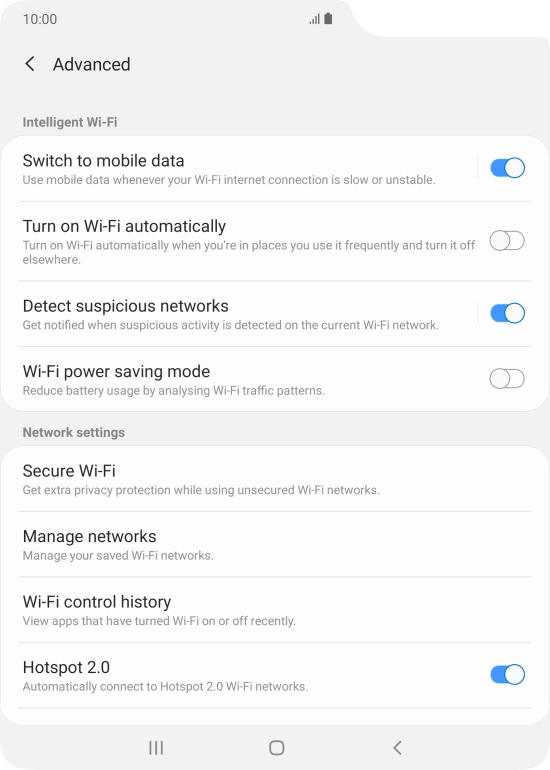 Press the indicator next to 
