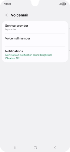 Press Voicemail number.
