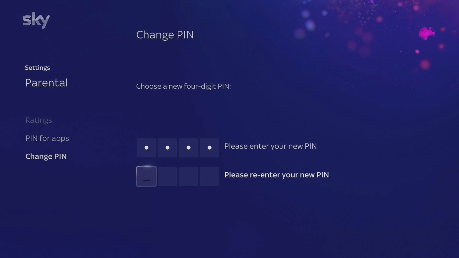 Key in the required PIN again.