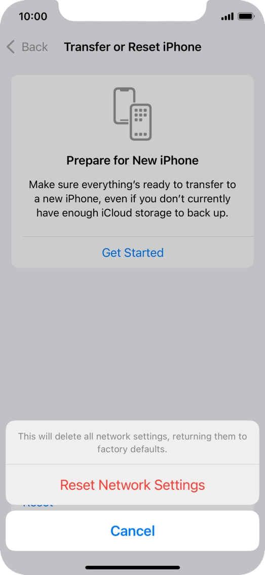 Press Reset Network Settings.