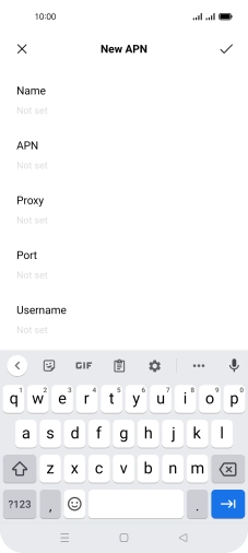 Key in EE Internet and press the confirm icon.