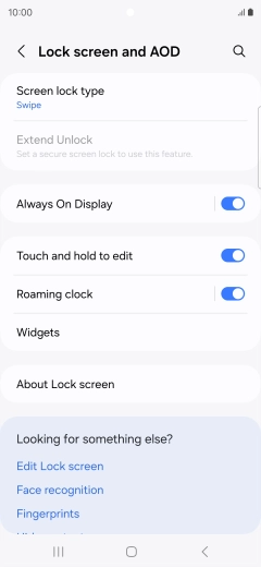 Press Screen lock type.
