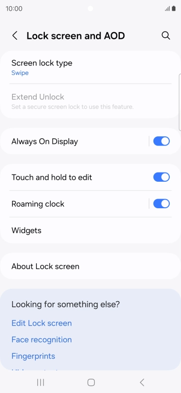 Press Screen lock type.