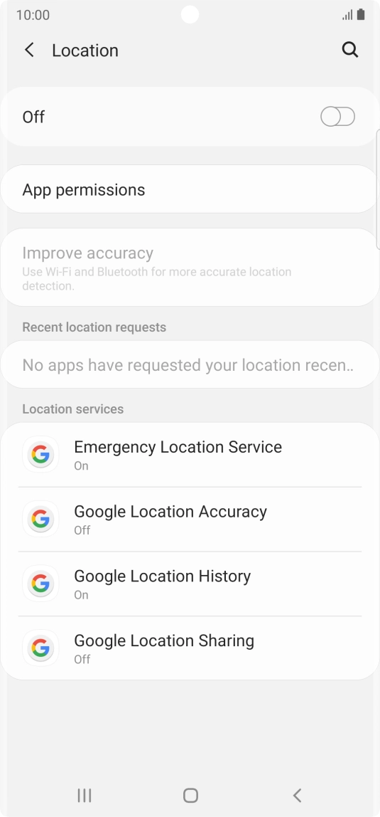 Press the indicator to turn the function on or off.