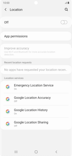 Press the indicator to turn the function on or off.