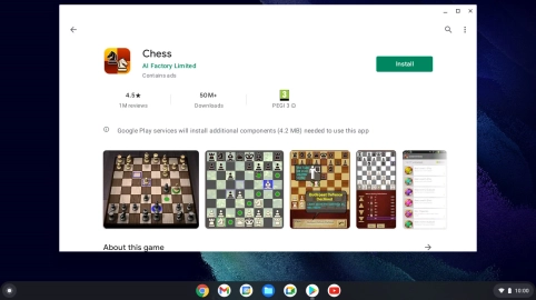Click Install and follow the instructions on the screen to install the app.